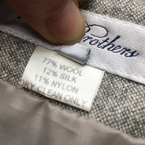 Brooks Brothers Petite Womens Midi Pencil Skirt Lined Wool Silk Blend Size 12 - Picture 8 of 10